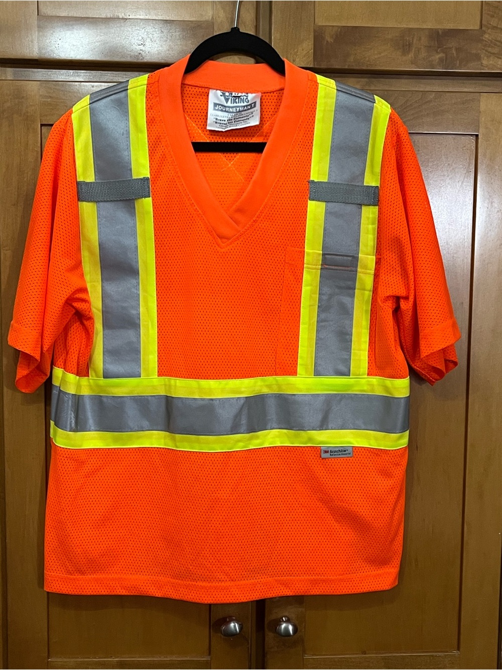 Journeyman T Men’s High-Visibility Orange Safety Shirt Size med